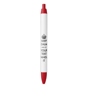 Keep calm and let handle it funny office humour blue ink pen