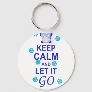 Keep calm and let it go keychain