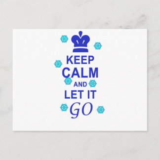 Keep calm and let it go postcard