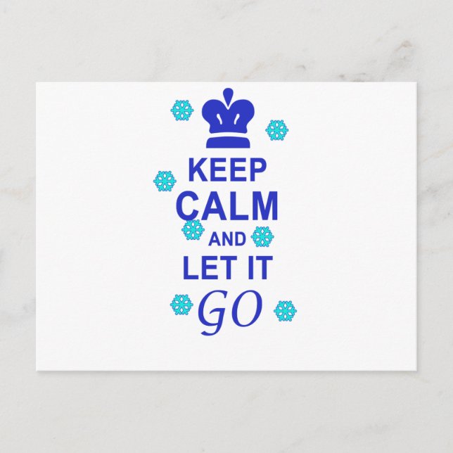 Keep calm and let it go postcard (Front)
