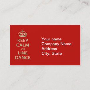 Keep Calm and Line Dance Business Card