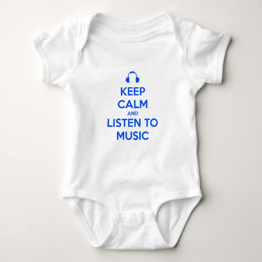 Keep Calm and Listen to Music Baby Bodysuit