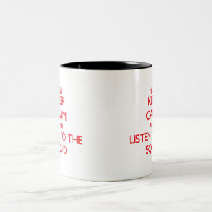 Keep calm and listen to the Squid Two-Tone Coffee Mug