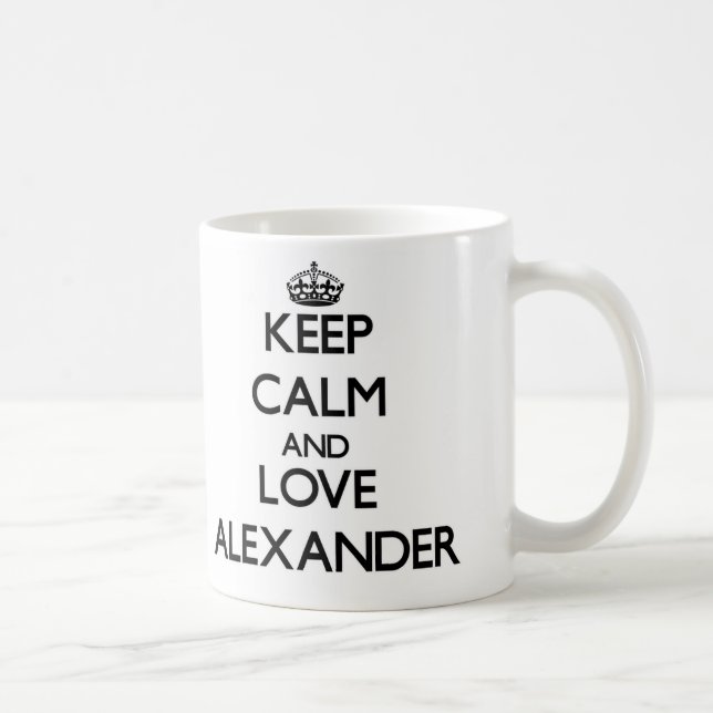 Keep calm and love Alexander Coffee Mug (Right)