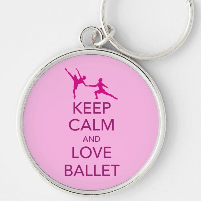 Keep Calm and Love Ballet Gift Print Keychain (Front)