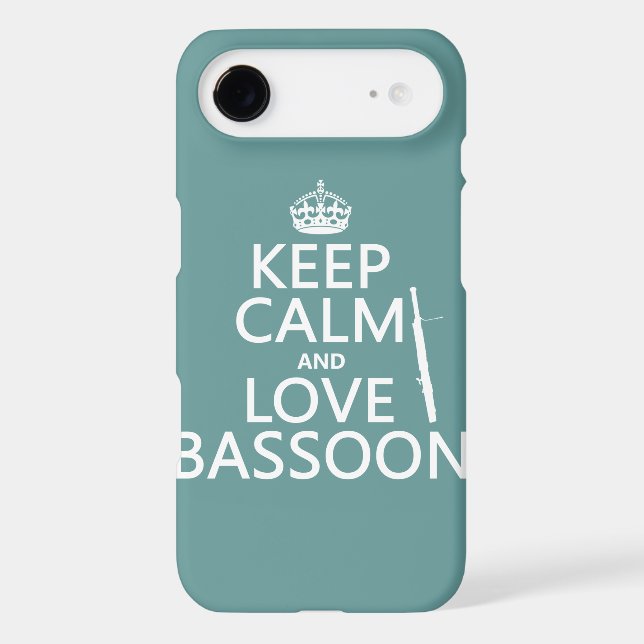 Keep Calm and Love Bassoon (any background colour) Case-Mate iPhone Case (Back)