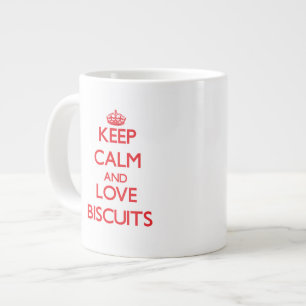 Keep calm and love Biscuits Large Coffee Mug