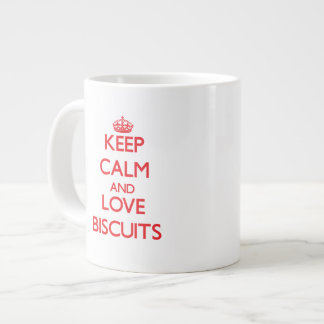 Keep calm and love Biscuits Large Coffee Mug