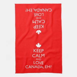 KEEP CALM AND LOVE CANADA, EH? KITCHEN TOWEL