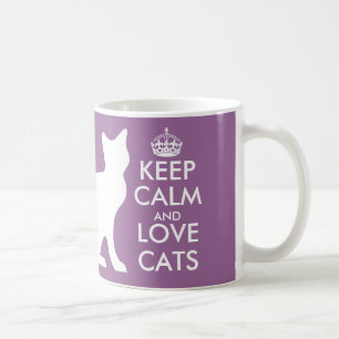 Keep calm and love cats mug