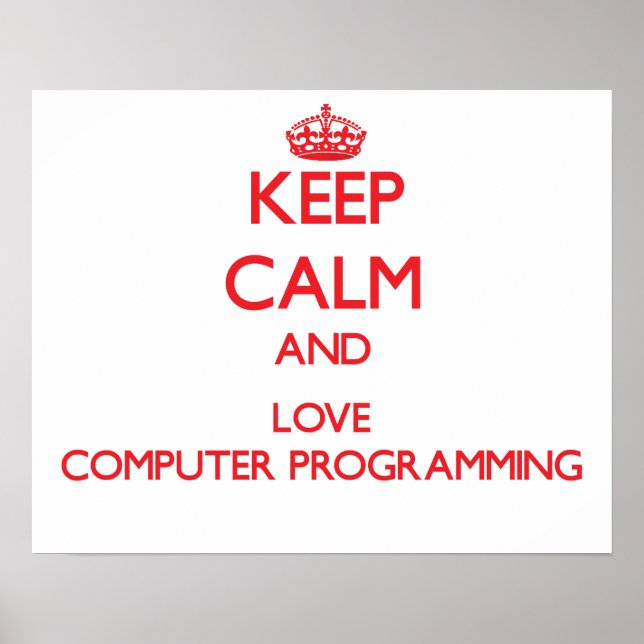 Keep calm and love Computer Programming Poster (Front)