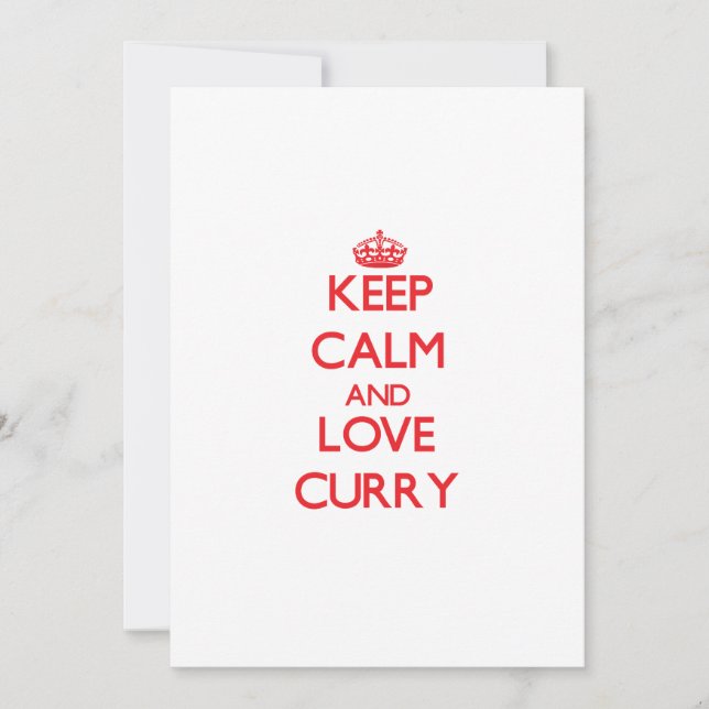Keep calm and love Curry (Front)