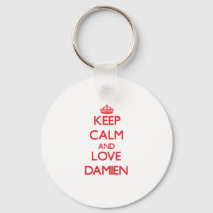 Keep Calm and Love Damien Keychain