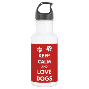 Keep calm and love dogs 532 ml water bottle