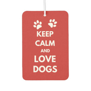 Keep calm and love dogs air freshener