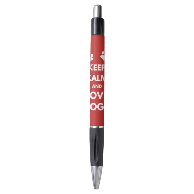 Keep calm and love dogs pen (Front Vertical)
