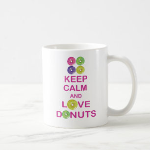 Keep Calm and Love Doughnuts Unique coffee mug