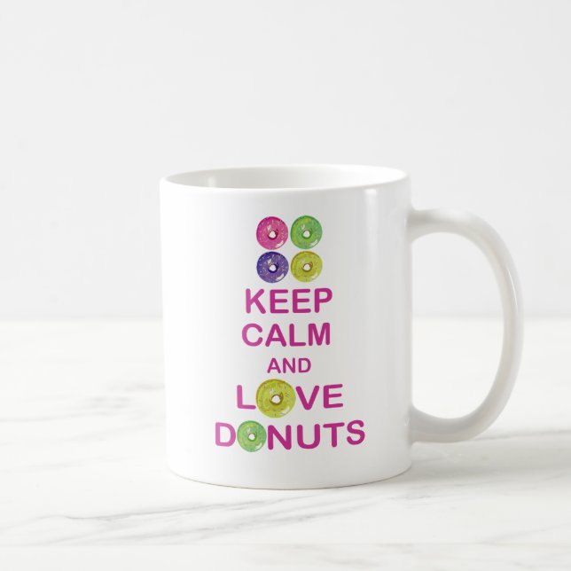 Keep Calm and Love Doughnuts Unique coffee mug (Right)
