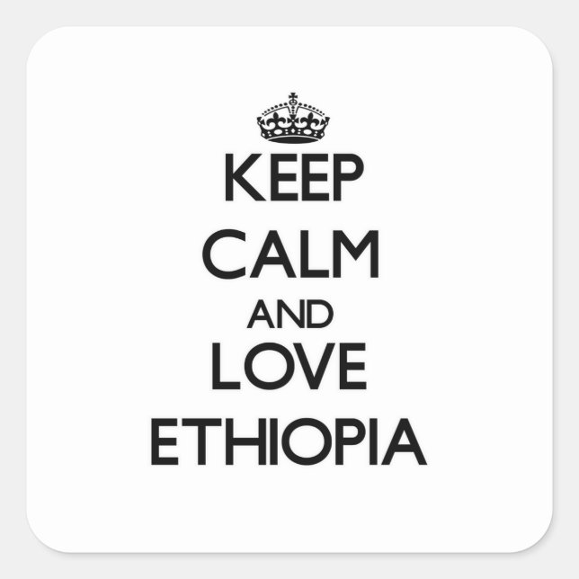 Keep Calm and Love Ethiopia Square Sticker (Front)