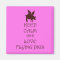 Keep Calm and Love Flying Pigs pink & brown print