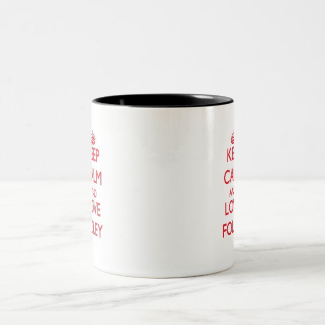 Keep calm and love Foley Two-Tone Coffee Mug (Center)