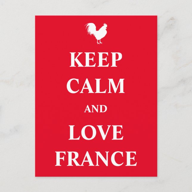 Keep calm and love France Postcard (Front)