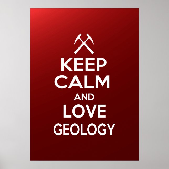Keep Calm and Love Geology Poster (Front)