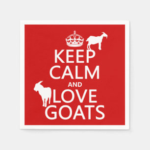 Keep Calm and Love Goats Napkin