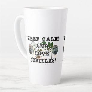 "Keep calm and love gorillas Latte Mug
