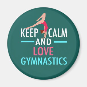 Keep Calm and Love Gymnastics Magnet