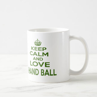 Keep Calm And Love Hand Ball Coffee Mug