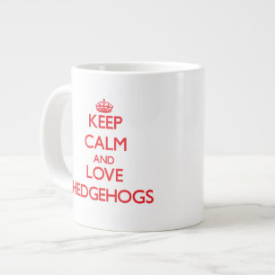 Keep calm and love Hedgehogs Large Coffee Mug
