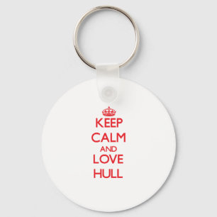 Keep calm and love Hull Keychain