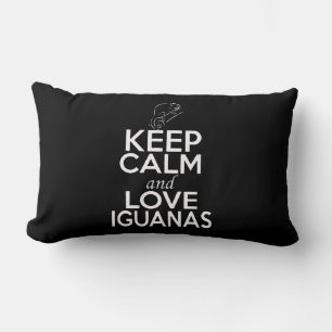 Keep calm and love Iguanas Lumbar Pillow