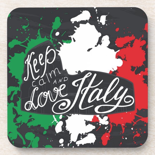 Keep Calm and Love Italy Coaster (Front)