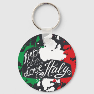 Keep Calm and Love Italy Keychain