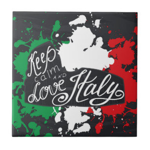 Keep Calm and Love Italy Tile
