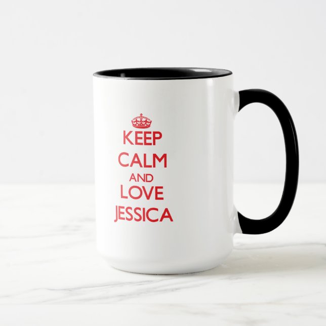 Keep Calm and Love Jessica Mug (Right)