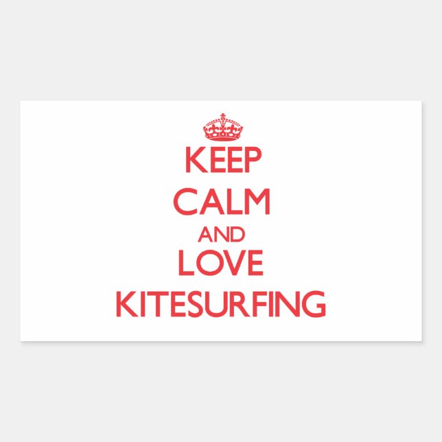 Keep calm and love Kitesurfing Sticker (Front)