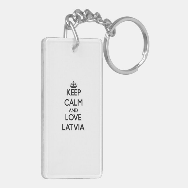 Keep Calm and Love Latvia Keychain (Back Left)