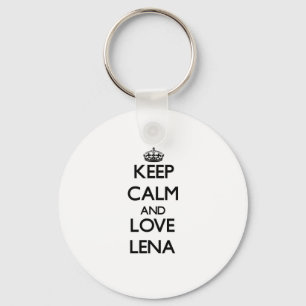 Keep Calm and Love Lena Keychain