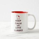 Keep Calm and Love Llamas Two-Tone Coffee Mug<br><div class="desc">When life is getting you down,  always remember this famous internet meme and it will get you through. Llama on friend,  llama on.</div>