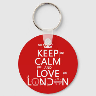 Keep Calm and Love London Keychain