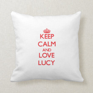 Keep Calm and Love Lucy Throw Pillow
