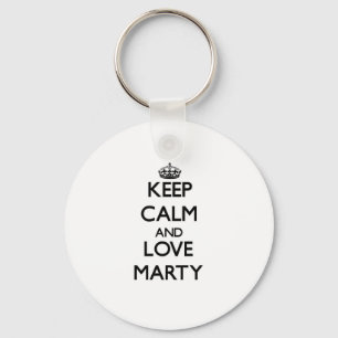 Keep Calm and Love Marty Keychain