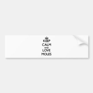 Keep calm and Love Moles Bumper Sticker