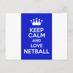 Keep Calm And Love Netball Postcard