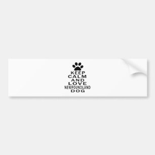 Keep Calm And Love Newfoundland Dog Bumper Sticker