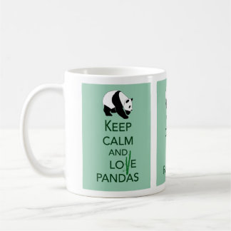 Keep Calm and Love Pandas Art Print Gifts Coffee Mug
