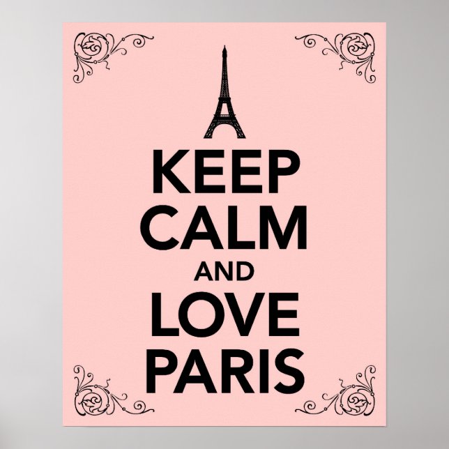 Keep Calm and Love Paris Poster (Front)